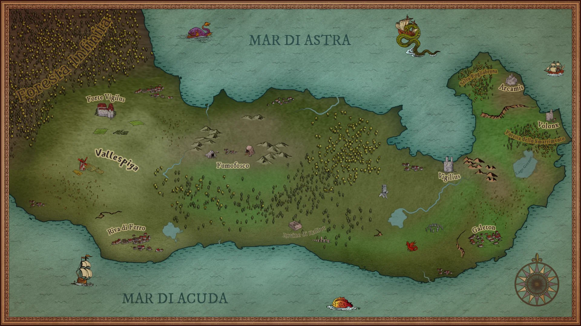 Mappa delle Marche di Arcamis